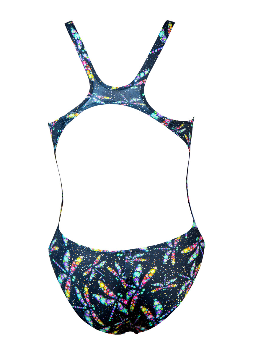 Aquarapid Girl's Dragonfly One Piece Swimsuit - Black/Multi-brand