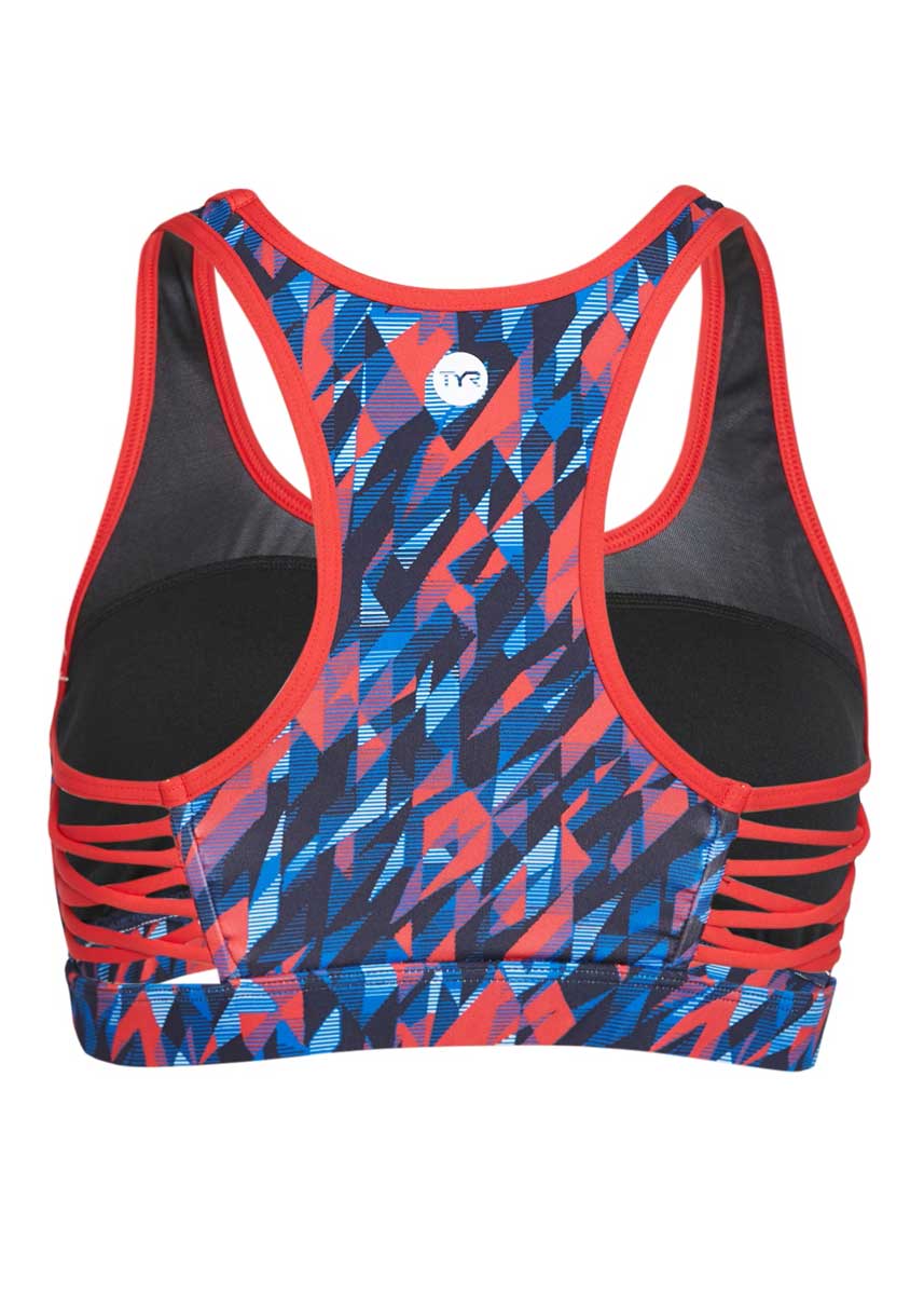 TYR Girl's Active Polar Harley Top - Navy/Red-brand
