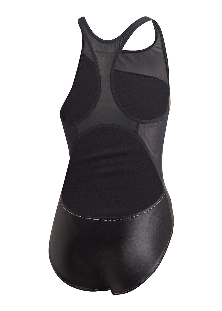 Adidas Girl's GLAM ON Shiny Swimsuit - Black-brand