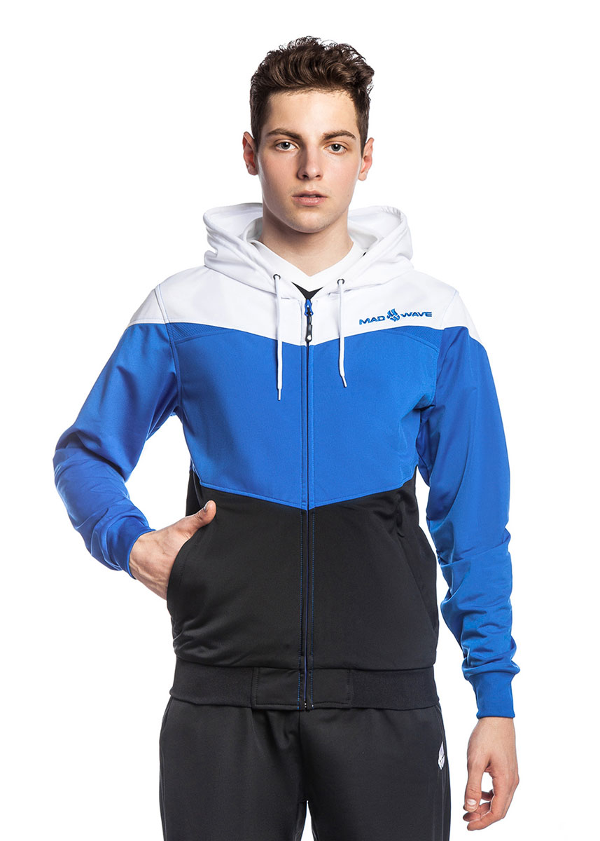 Mad Wave Pro Track Jacket - White / Blue / Black-0