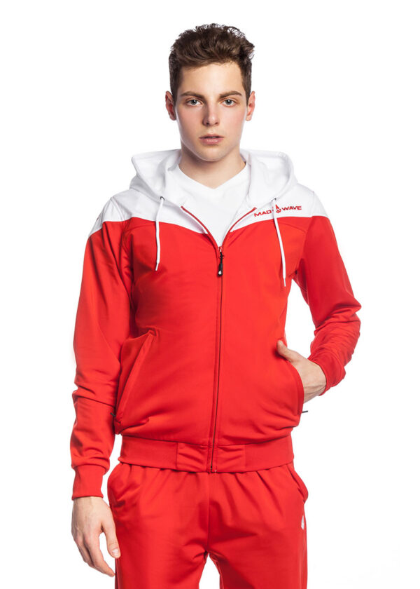 Mad Wave Pro Track Jacket - White / Red-0