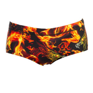 Aquarapid Boy's Seamless Dragon Trunks - Red/Black-0