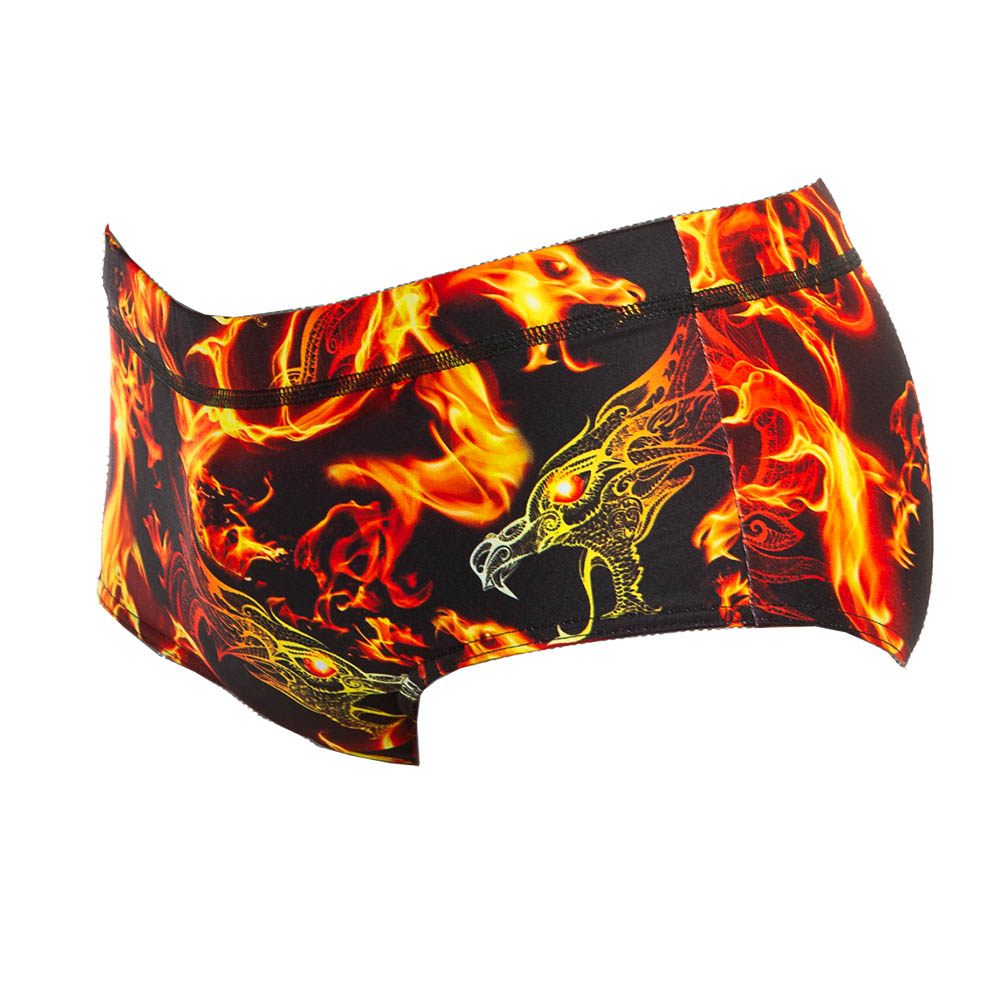 Aquarapid Boy's Seamless Dragon Trunks - Red/Black-547367