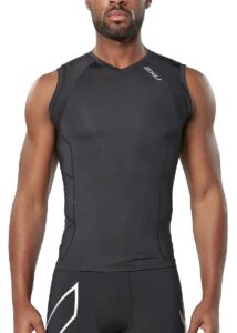 2XU Men's Compression Sleeveless Top - Black/Black