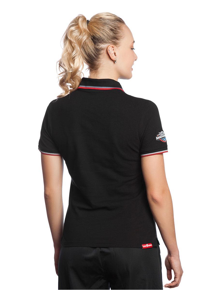 Mad Wave Women's Solid Polo - Black-brand