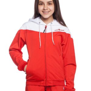 Mad Wave Junior Pro Track Jacket - White / Red-0