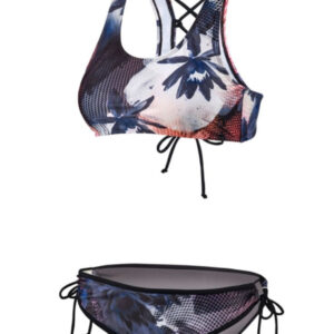 Beco Regular Fit Scoop Neck Bikini - Black / Orange-0