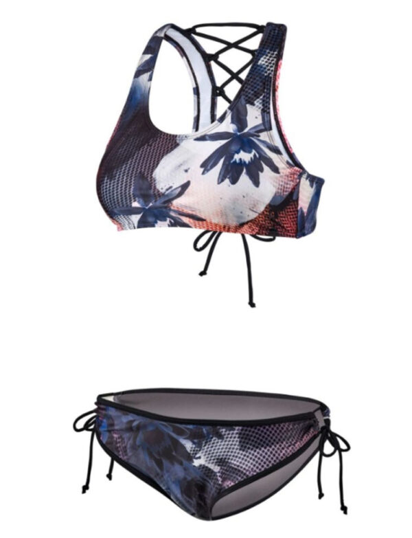 Beco Regular Fit Scoop Neck Bikini - Black / Orange-0