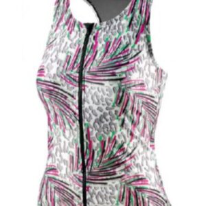 Beco Regular Fit BEsuit Tankini Swimsuit Top D-Cup - White / Red-0