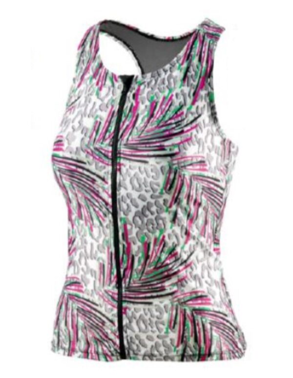 Beco Regular Fit BEsuit Tankini Swimsuit Top D-Cup - White / Red-0