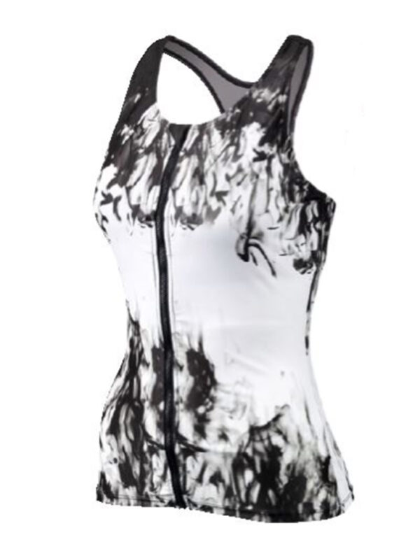 Beco Regular Fit BEsuit Tankini Swimsuit Top C-Cup - Black / White-0