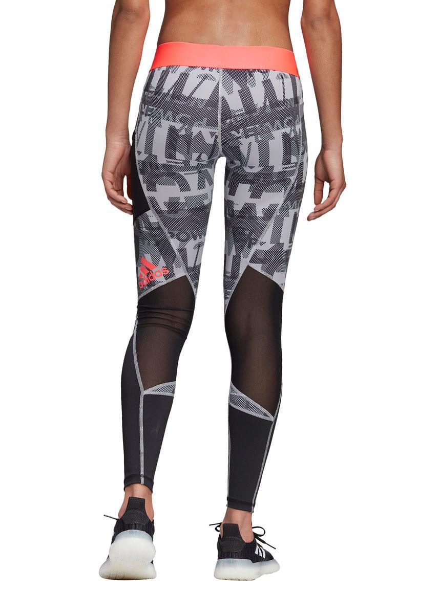 Adidas Alphaskin Tight - Glory Grey / Print / Signal Pink-brand