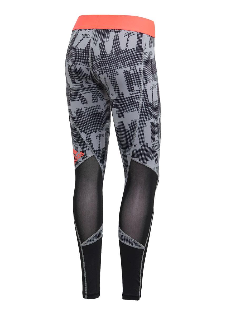 Adidas Alphaskin Tight - Glory Grey / Print / Signal Pink-546072