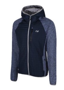 Zone3 Men's Hybrid Puffa Quilted Jacket - Petrol Blue/ Grey