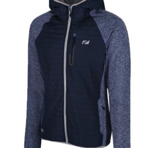 Zone3 Men's Hybrid Puffa Quilted Jacket - Petrol Blue/ Grey-0