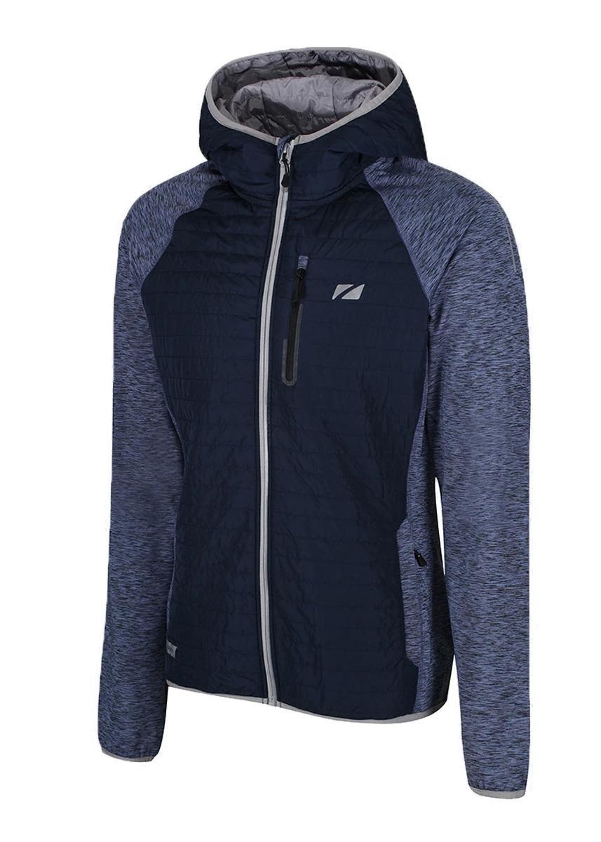 Zone3 Men's Hybrid Puffa Quilted Jacket - Petrol Blue/ Grey-0