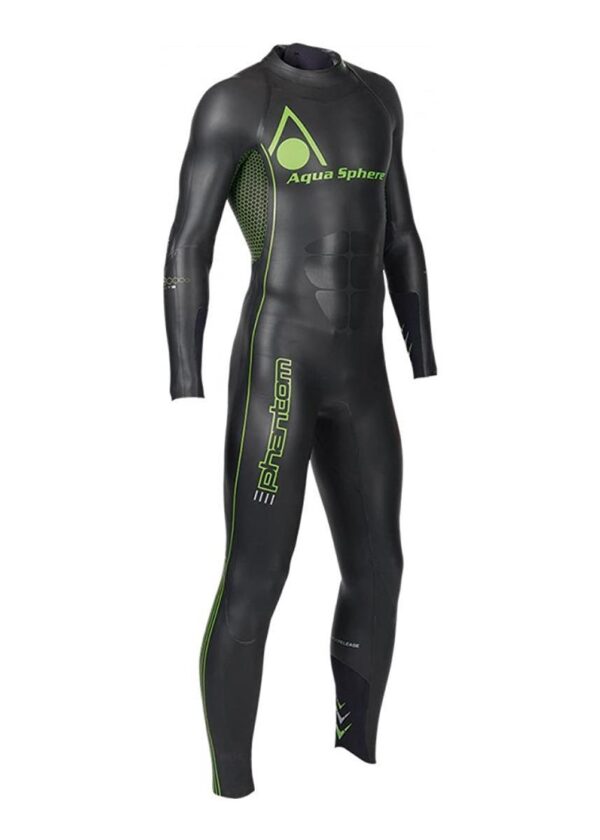 Aquasphere Mens Phantom Wetsuit - Green / Black