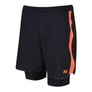 Zone3 Men's RX3 Compression 2-in-1 Shorts - Black/ Orange-0