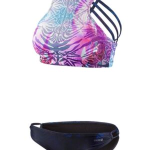 Beco Regular Fit High Neck B-Cup Bikini - Pink / Navy-0