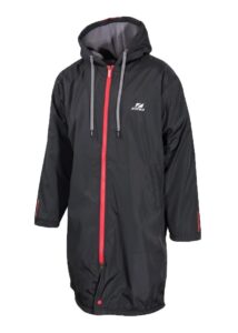 Zone3 Polar Fleece Parka Robe - Black/ Red