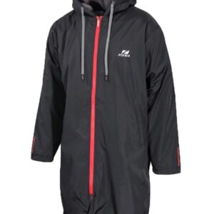Zone3 Polar Fleece Parka Robe - Black/ Red-0