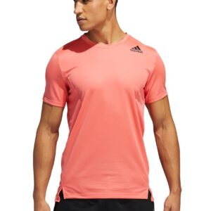 Adidas Mens Heat.Rdy Training T-Shirt - Semi Flash Red-0