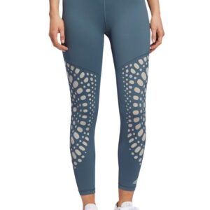 Adidas Womens Believe This 2.0 Power 7/8 Leggings - Legacy Blue / Green Tint-0