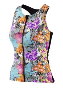 Beco Regular Fit BEsuit Tankini Swimsuit Top B-Cup - Orange / Blue