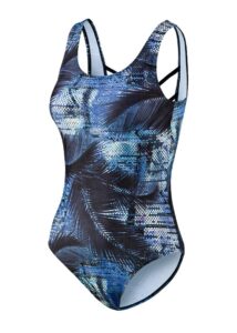 Beco Womens Comfort Fit Classic B-Cup Swimsuit - Blue / Black