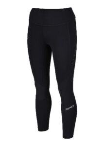 Zone3 Women's RX3 Compression 7/8th Length Tights - Black/ Gun Metal