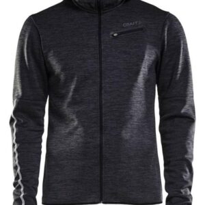 Craft Eaze Jersey Hood Jacket - Black Melange-0