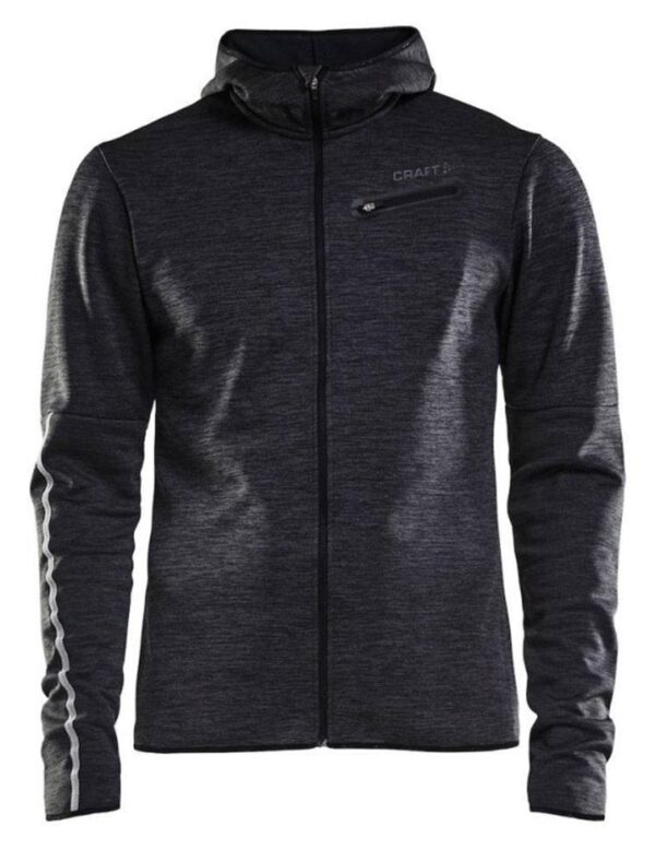 Craft Eaze Jersey Hood Jacket - Black Melange-0