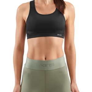 SKINS DNAmic Primary Womens Sports Bra - Black-0