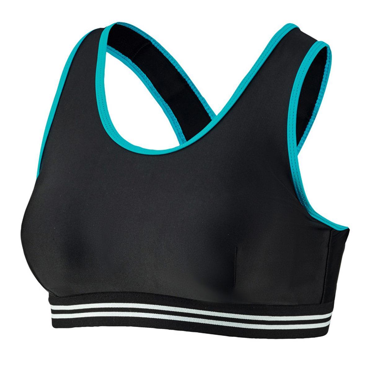 Beco Regular Fit Crop Bikini Top - Black / Blue-0