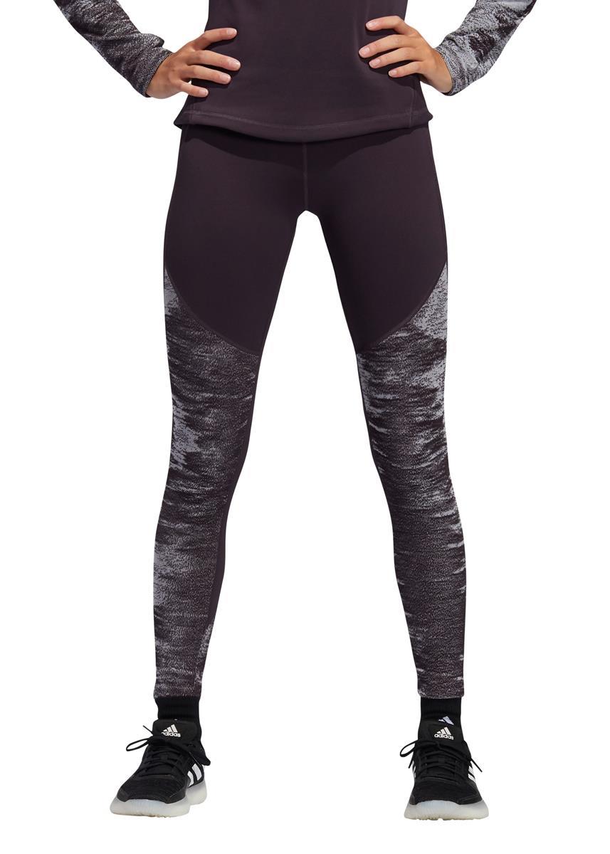 Adidas Womens Alphaskin Cold Weather Long Leggings - Noble Purple / Black-0