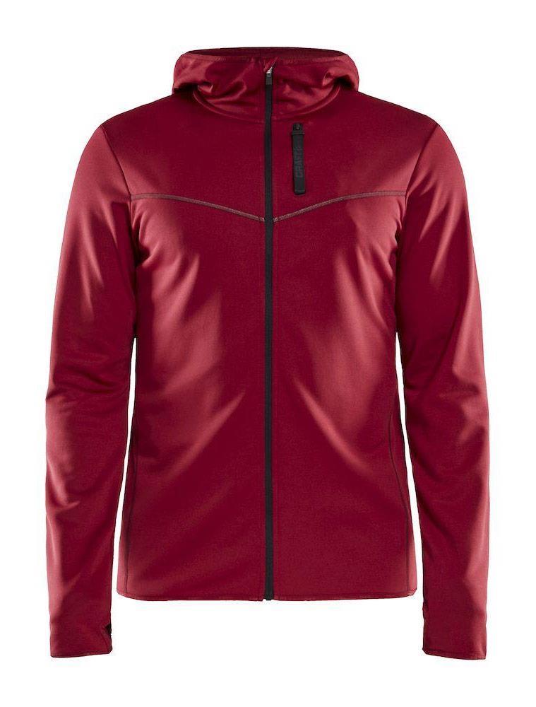 Craft Eaze Full Zip Sweat Hood Jacket - Red-0