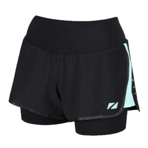 Zone3 Women's RX3 Compression 2-in-1 Shorts - Black/ Mint-0
