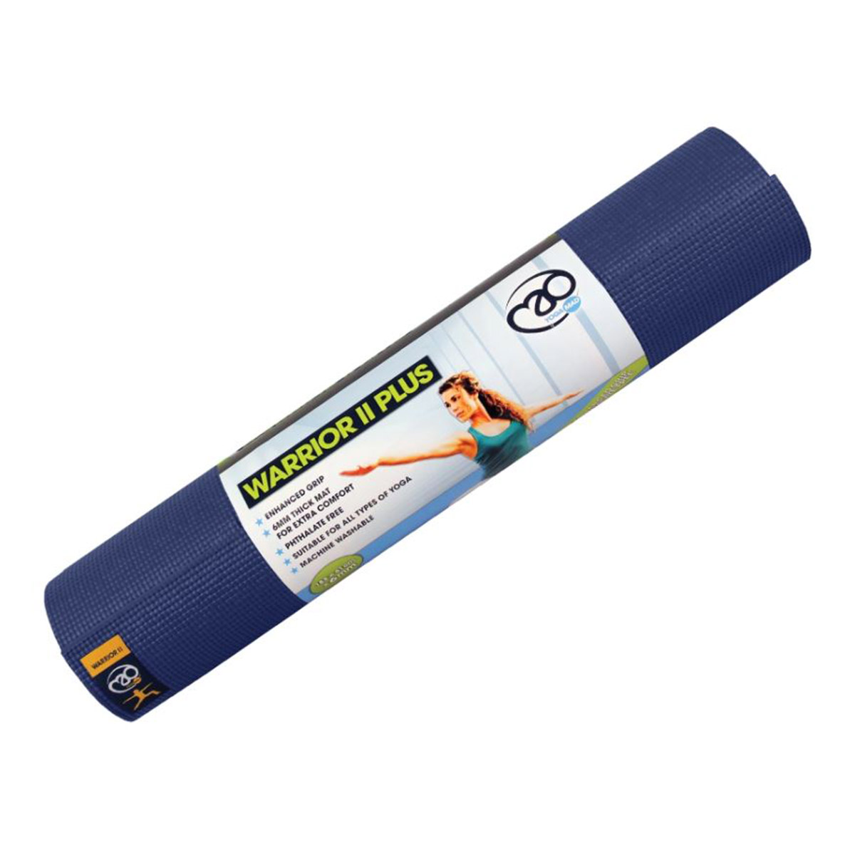 Fitness Mad Warrior Yoga Mat II 6mm - Navy Blue-544978