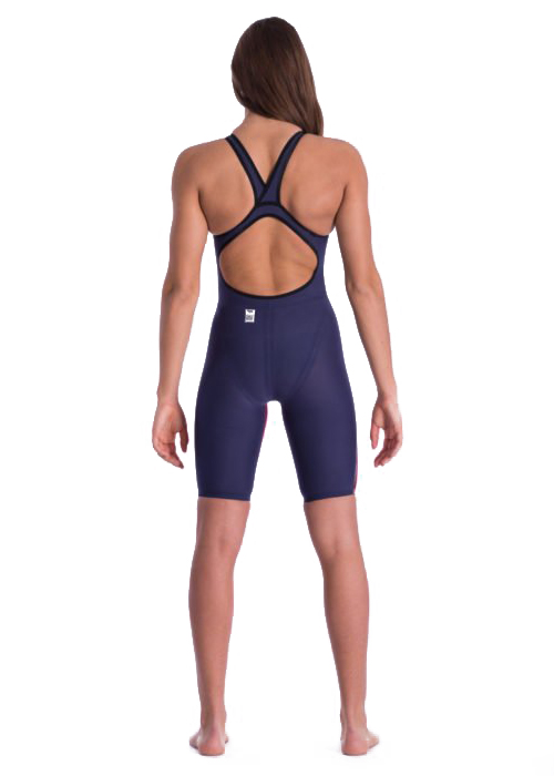 Akron Women's Viper Open Back Kneesuit - Yellow/ Violet-brand