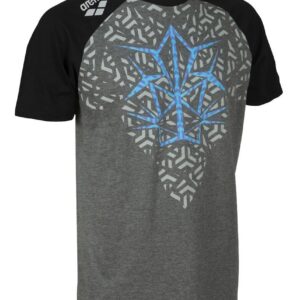 Arena Bishamon Raglan T-Shirt - Dark Grey Melange/ Black-0