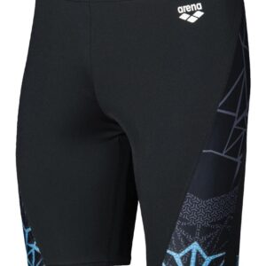Arena Men's Bishamon Jammer - Black/ Turquoise-0