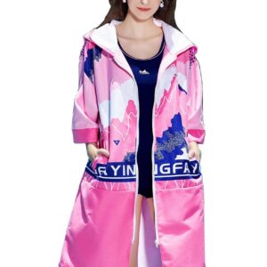 Yingfa Y05 Swim Parka - Pink/ Blue/ White-0