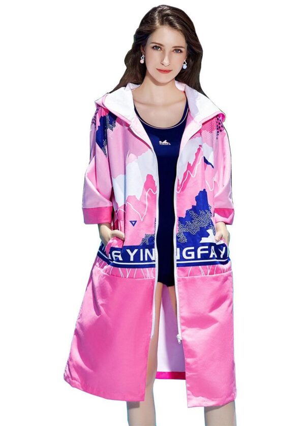 Yingfa Y05 Swim Parka - Pink/ Blue/ White-0