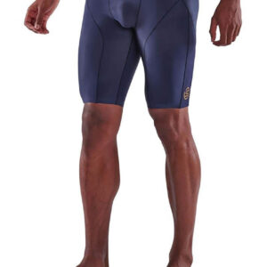 SKINS Series-5 Mens Half Tights - Navy Blue-0