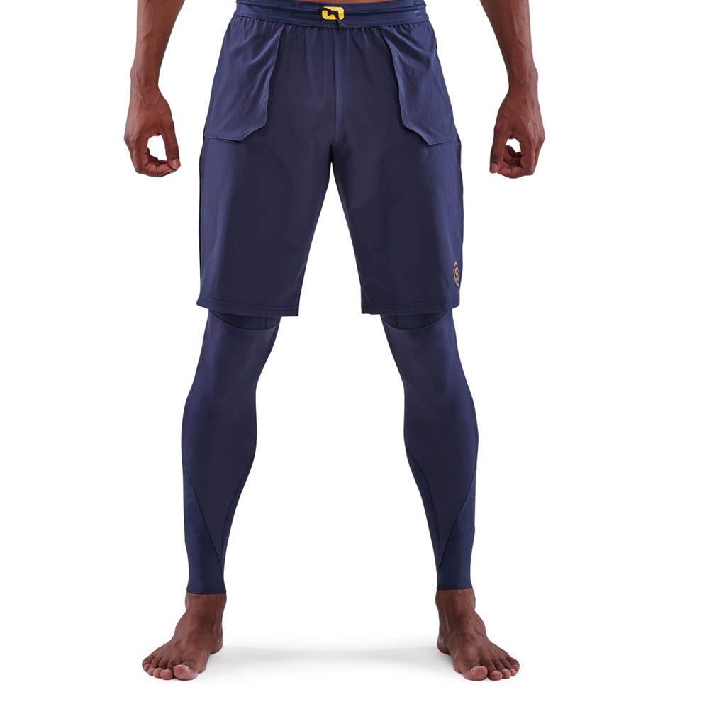 SKINS Series-5 Men's T&R Long Tights - Navy Blue-0