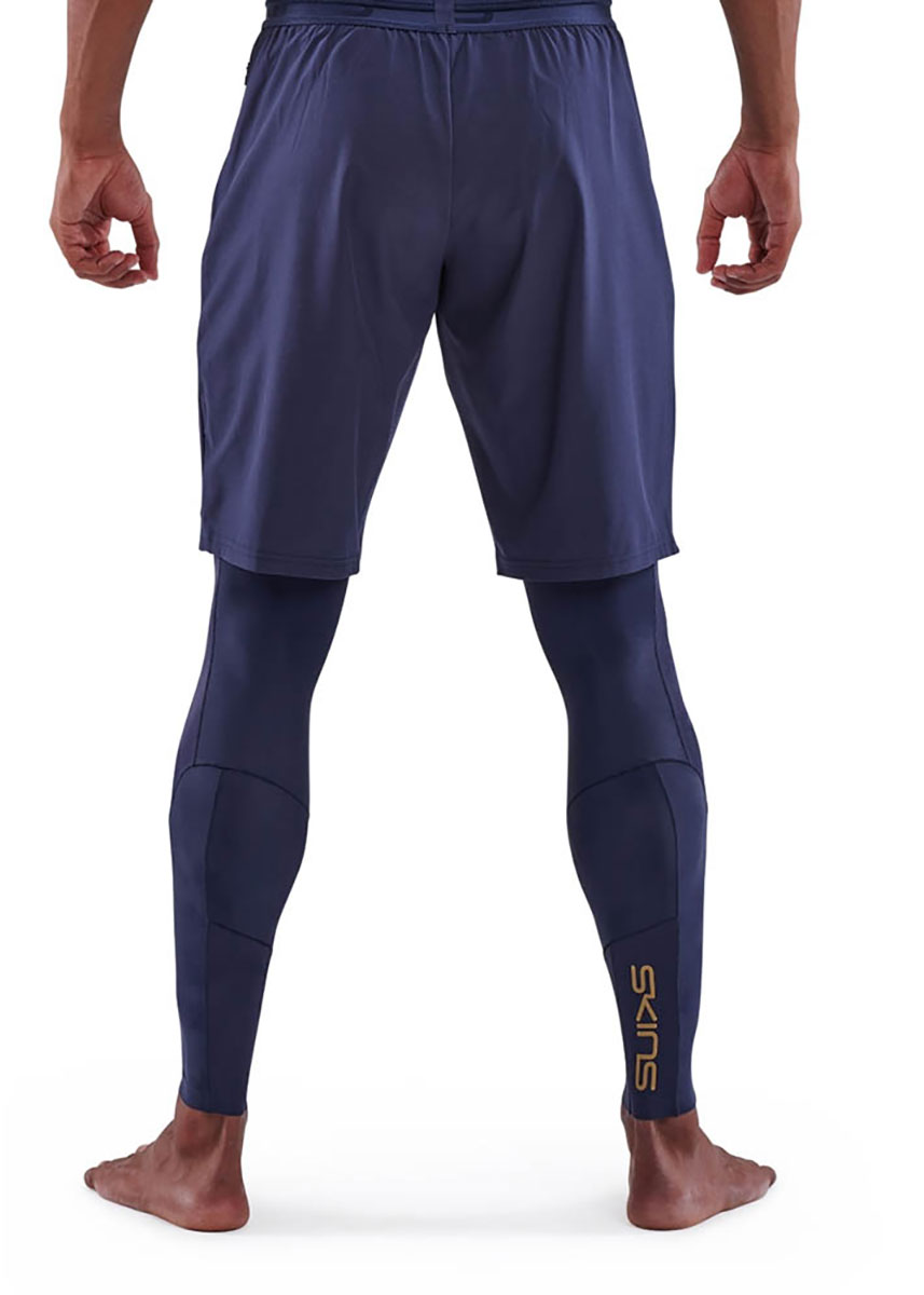 SKINS Series-5 Men's T&R Long Tights - Navy Blue-brand