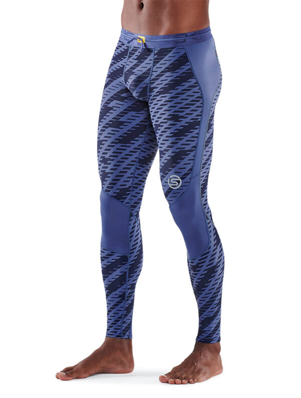 SKINS Series-3 Mens Long Tights - Blue Geo-0