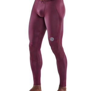 SKINS Series-3 Mens Long Tights - Burgundy-0