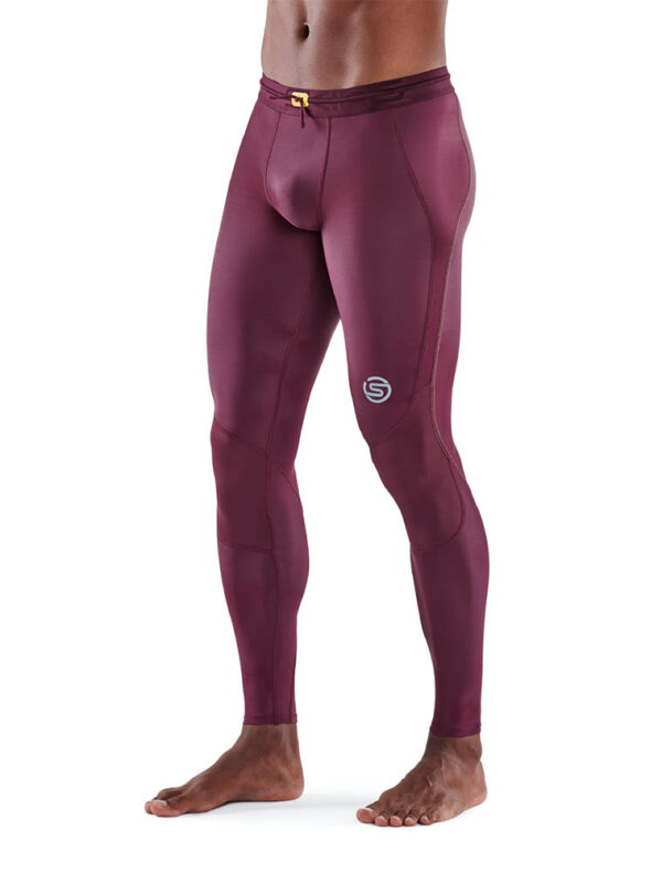 SKINS Series-3 Mens Long Tights - Burgundy-0