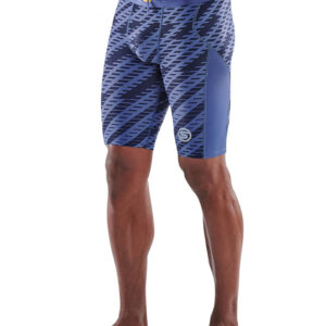 SKINS Series-3 Mens Half Tights - Blue Geo-0